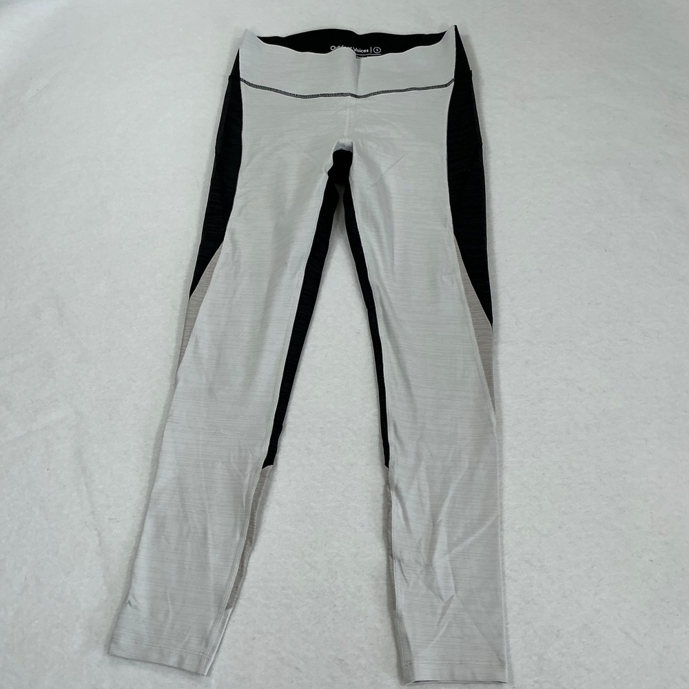 Outdoor Voices TechSweat Colorblock Leggings Grey Black Tan Small RN147908